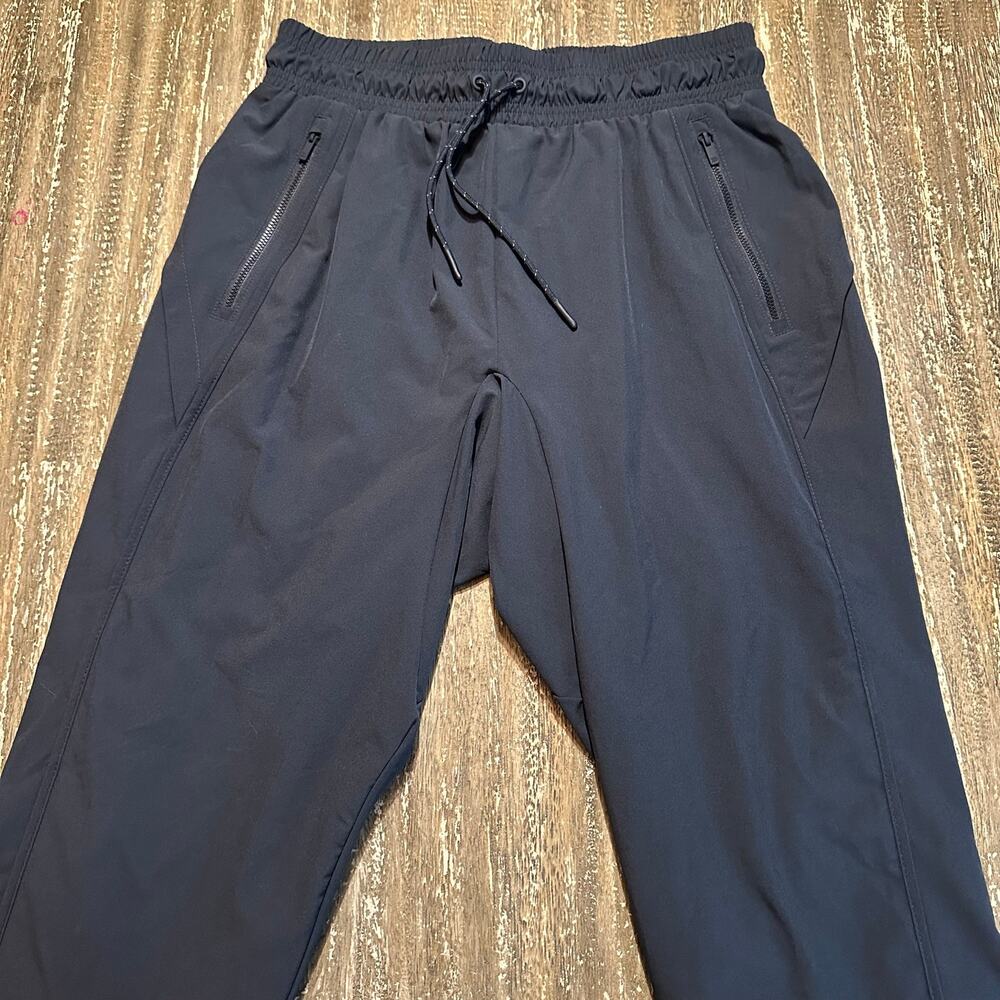 All in Motion Workout Jogger Pants Lined Warm Black Zipper Pockets Womens Size M